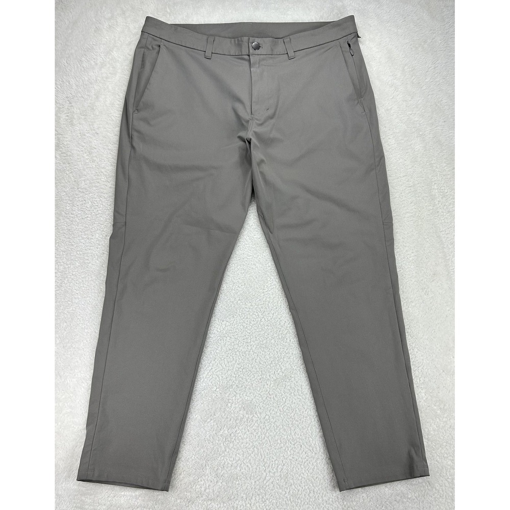 Lululemon Commission Slim Fit Trousers Mens 38 Pants Gray Casual LM5A51S
